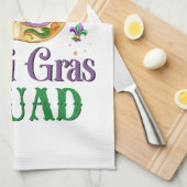Mardi Gras Squad Geschirrtuch (Viertel Falte)