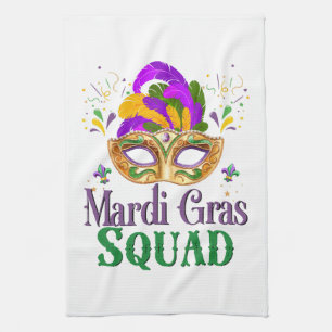 Mardi Gras Squad Geschirrtuch