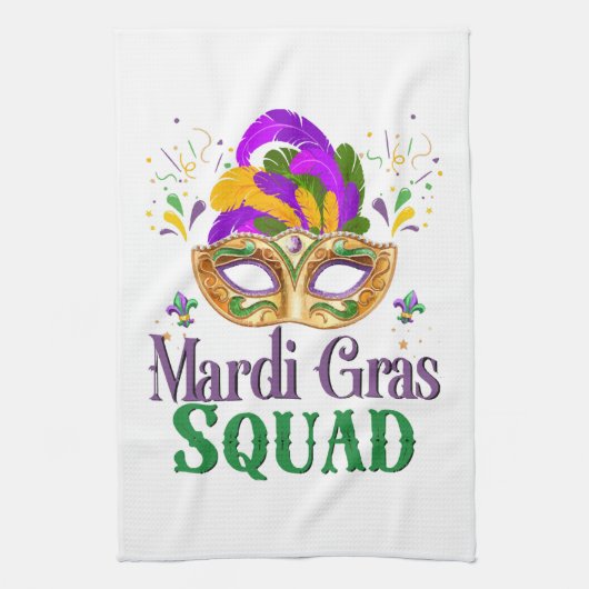 Mardi Gras Squad Geschirrtuch (Vertikal)