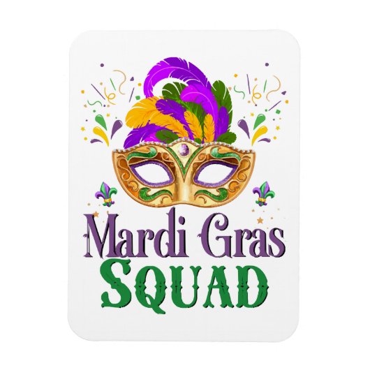 Mardi Gras Squad Magnet (Vertikal)
