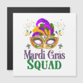 Mardi Gras Squad Magnetkarte (Vorne/Hinten)