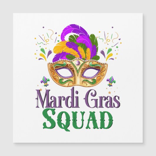 Mardi Gras Squad Magnetkarte (Vorderseite)