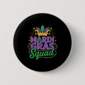 Mardi Gras Squad Matching Group Cruise Crew Party Button (Vorderseite)
