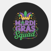 Mardi Gras Squad Matching Group Cruise Crew Party Runder Aufkleber (Vorderseite)