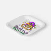 Mardi Gras Squad Pappteller (Gewinkelt)