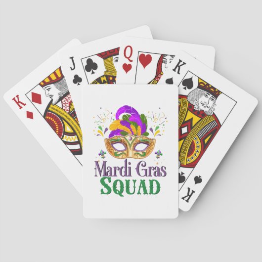 Mardi Gras Squad Spielkarten (Rückseite)