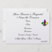 Mardi Gras - SRF Einladung (Rückseite)