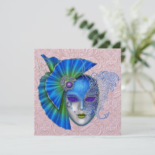 Mardi Gras - SRF Einladung (Stehend Vorderseite)