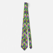 Mardi Gras Stainglas Harlequin Print Krawatte (Vorderseite)