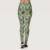 Mardi Gras Stainglas Harlequin Print Leggings (Rückseite)