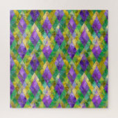 Mardi Gras Stainglas Harlequin Print Puzzle (Vertikal)