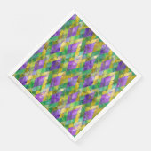 Mardi Gras Stainglas Harlequin Print Serviette (Ecke)