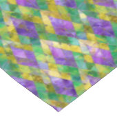 Mardi Gras Stainglas Harlequin Print Tischdecke (Schrägansicht)