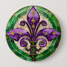 Mardi Gras Stains Glass Lilie