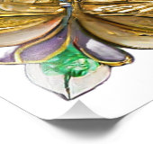 Mardi Gras Stains Glass Lilie Fotodruck (Ecke)