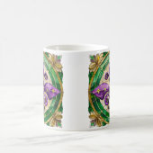 Mardi Gras Stains Glass Lilie Kaffeetasse (Mittel)