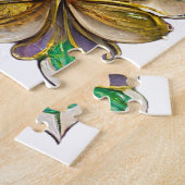Mardi Gras Stains Glass Lilie Puzzle (Seite)