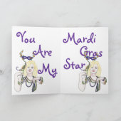 Mardi Gras Star Card Karte (Innenseite)