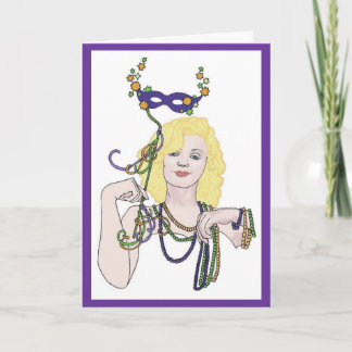 Mardi Gras Star Card Karte