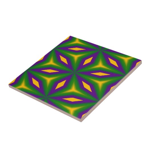 Mardi Gras Star Fliese (Seite)