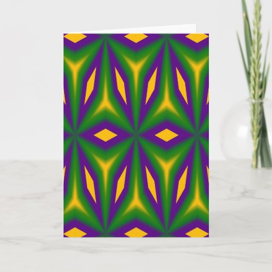 Mardi Gras Star Grußkarte Karte (Vorderseite)
