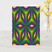 Mardi Gras Star Grußkarte Karte (Gelbe Blume)