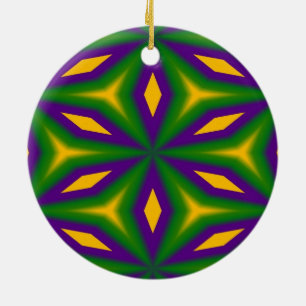 Mardi Gras Star Keramikornament