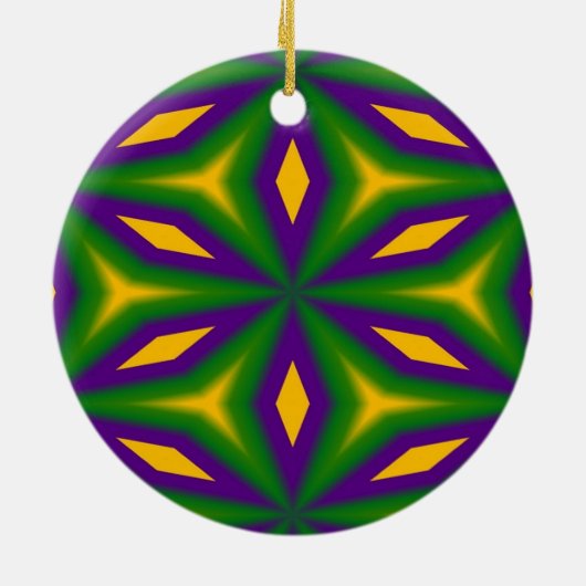 Mardi Gras Star Keramikornament (Hinten)