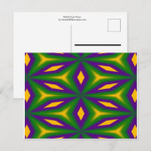 Mardi Gras Stars Postkarte (Vorne/Hinten)