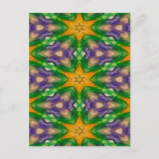 Mardi Gras Stars Postkarte (Vorderseite)