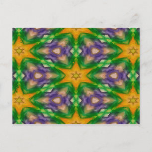 Mardi Gras Stars Postkarte