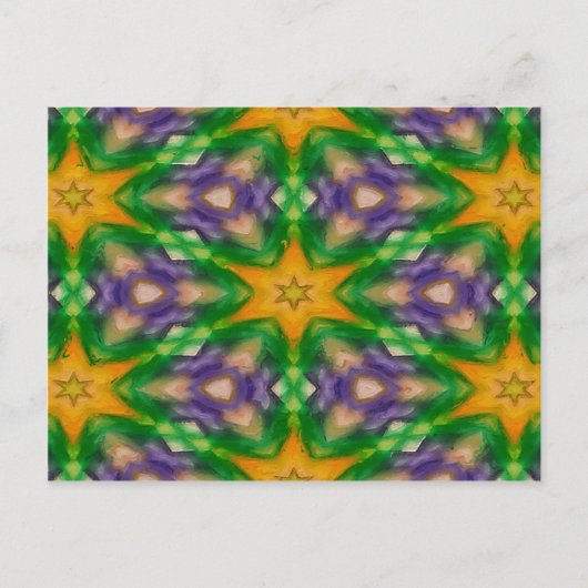 Mardi Gras Stars Postkarte (Vorderseite)