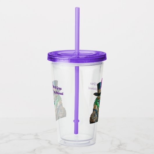 Mardi Gras Steampunk Party Animal Alligator Acryltrinkbecher (Rechts)