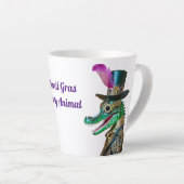 Mardi Gras Steampunk Party Animal Alligator Milchtasse (Rechte Ecke)