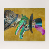 Mardi Gras Steampunk Party Animal Alligator Puzzle (Horizontal)