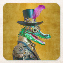 Mardi Gras Steampunk Party Animal Alligator