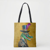 Mardi Gras Steampunk Party Animal Alligator Tasche (Vorderseite)