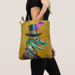 Mardi Gras Steampunk Party Animal Alligator Tasche