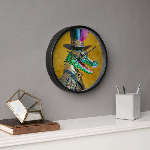 Mardi Gras Steampunk-Party-Tier-Alligator Uhr