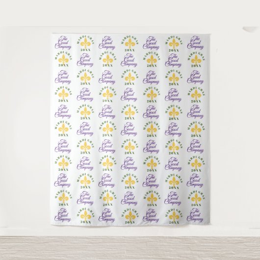 Mardi Gras | Step-and-Repeat-Fotohintergrund Wandteppich (Vorderseite)