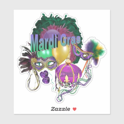 Mardi Gras Sticker (Blatt)