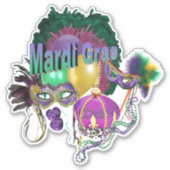 Mardi Gras Sticker (Vorderseite)
