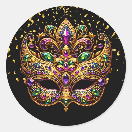 Mardi Gras Sticker (Vorderseite)
