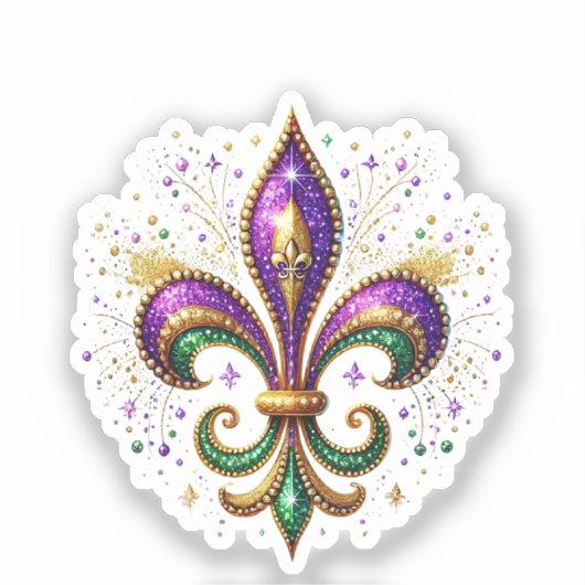 Mardi Gras Sticker (Vorderseite)