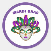 Mardi Gras Sticker (Vorderseite)