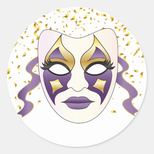 Mardi Gras Sticker (Vorderseite)