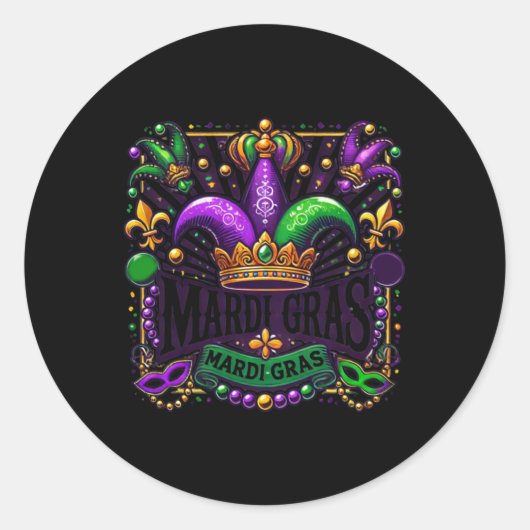 Mardi Gras Sticker (Vorderseite)