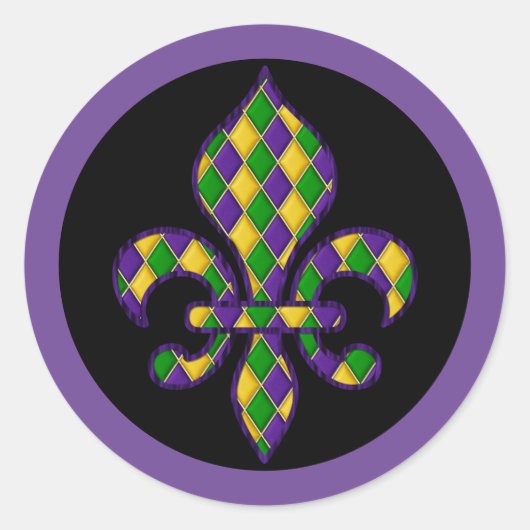 Mardi Gras Sticker (Vorderseite)