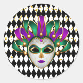 Mardi Gras Sticker (Vorderseite)
