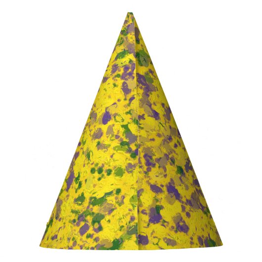 Mardi Gras Streifen Farben Duschvorhang Partyhütchen (Rückseite)